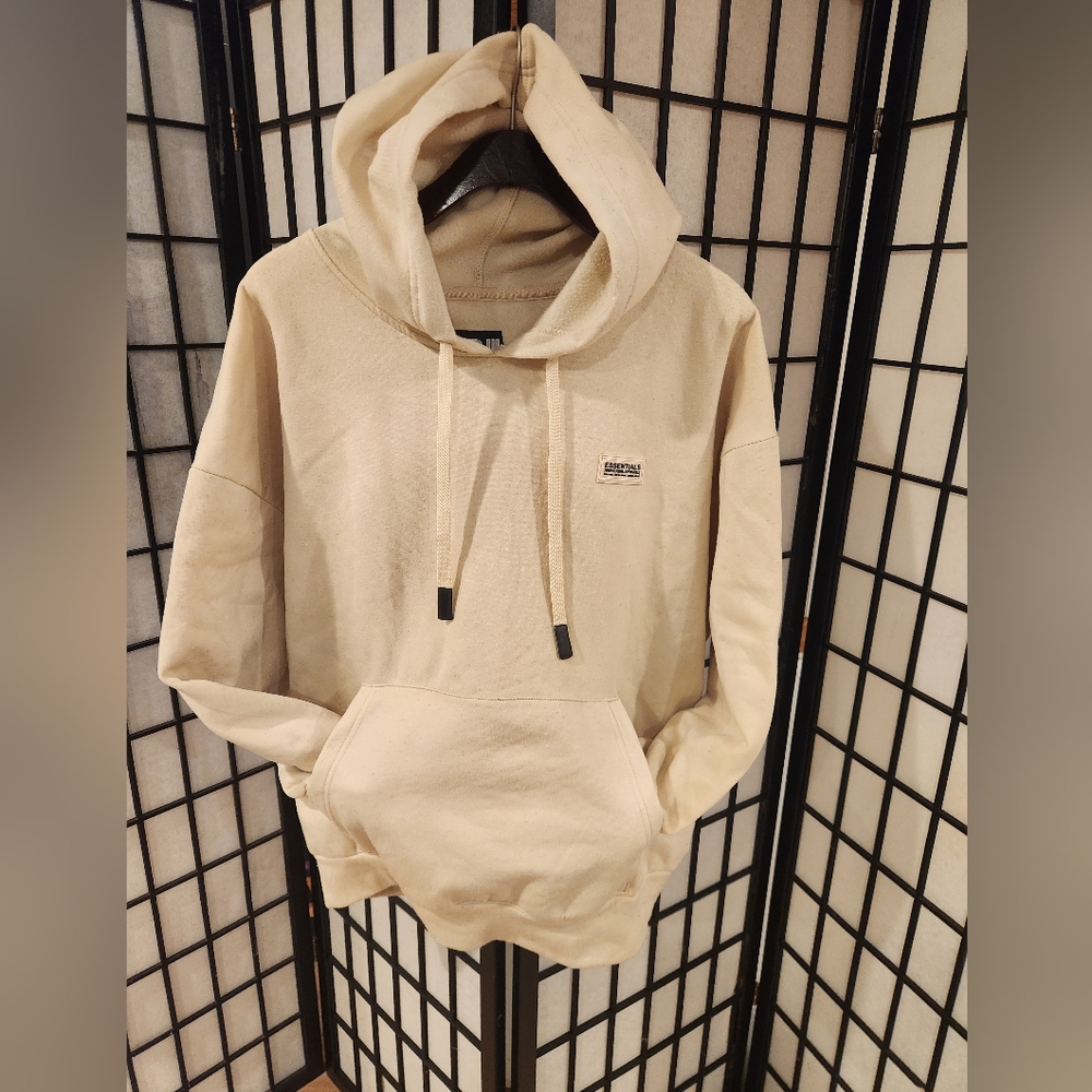 Essentials Beige Hoodie for Men